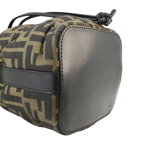 Fendi Mini Mon Tresor Leather Bucket Crossbody Bag Brown - Picture 8 of 13